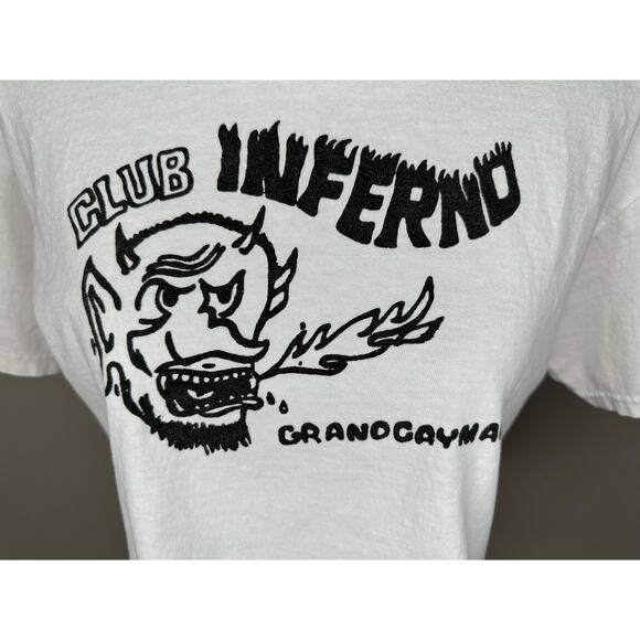 BRANDY MELVILLE JOHN GALT Club Inferno Grand Cayman Devil Tee Shirt One Size - Picture 2 of 6